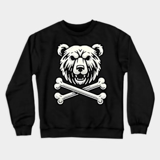 Jolly Roger Pirateflag Bear Skull Crossbones Crewneck Sweatshirt